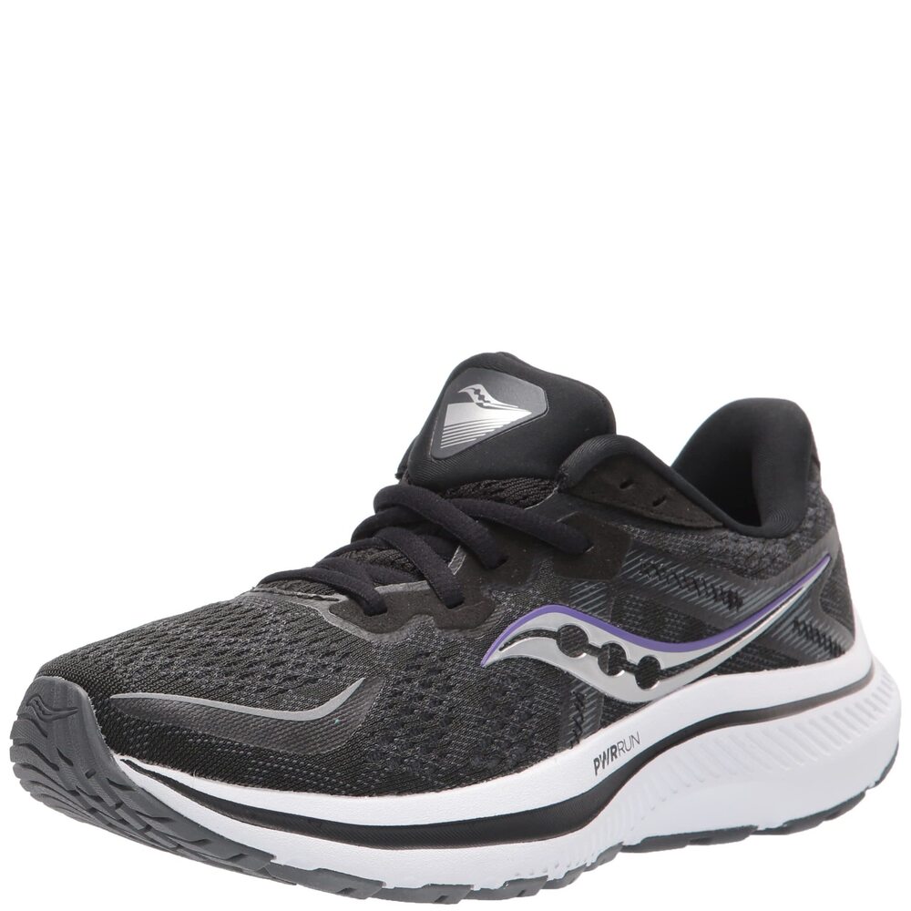 SAUCONY WOMEN'S OMNI 20 RUNNING SHOE, BLACK/WHITE, 10
